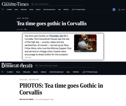 Afternoon Tea in the News! 7.14.23