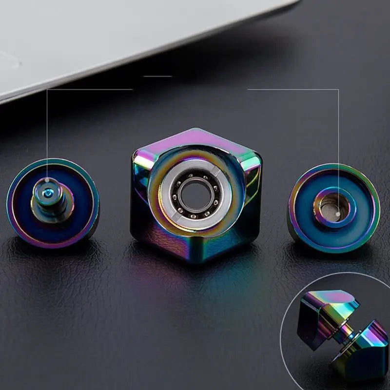 Colorful Alloy Spinning Cube Fidget Spinner