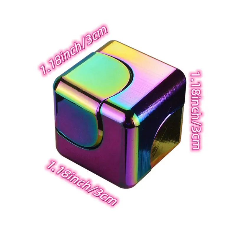 Colorful Alloy Spinning Cube Fidget Spinner