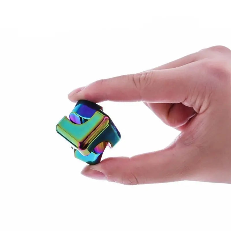 Colorful Alloy Spinning Cube Fidget Spinner