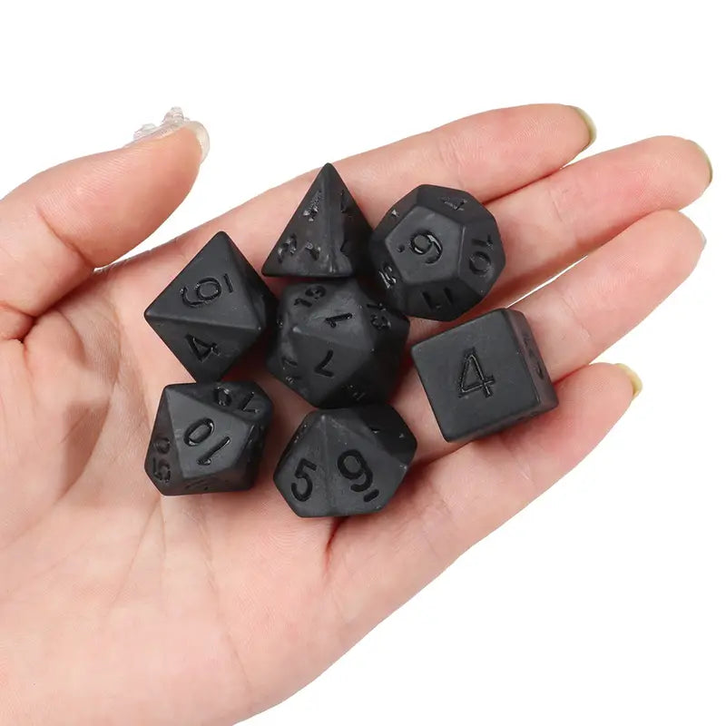 Frosted Black Digital Dice Set