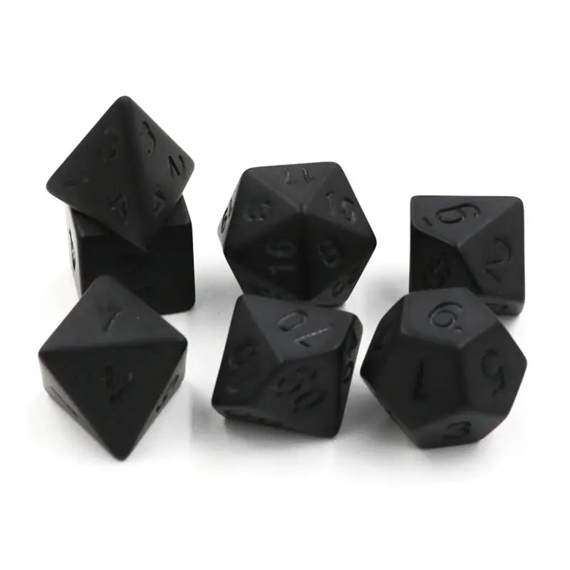 Frosted Black Digital Dice Set