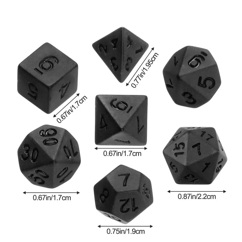Frosted Black Digital Dice Set