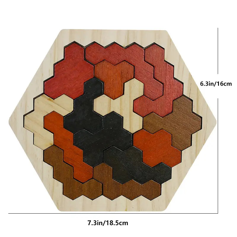 Wooden Hexagon Puzzle
