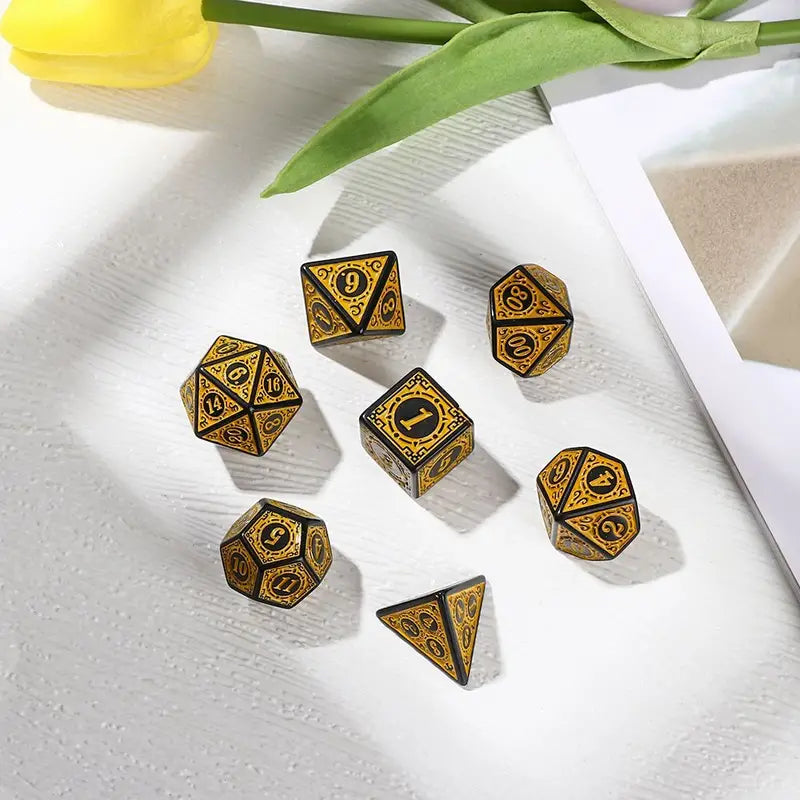 Premium Color Multi-Sided 7-Dice Set