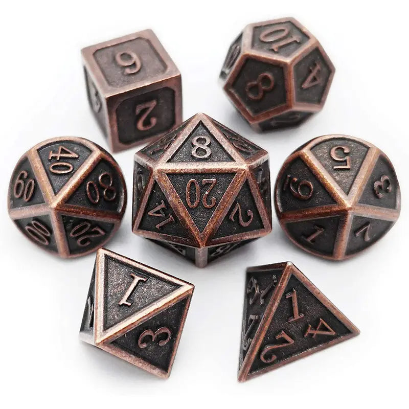 Metal Multi-Sided 7-Dice Set