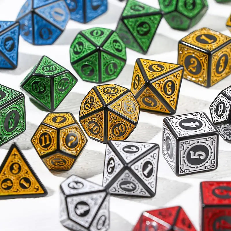 Premium Color Multi-Sided 7-Dice Set