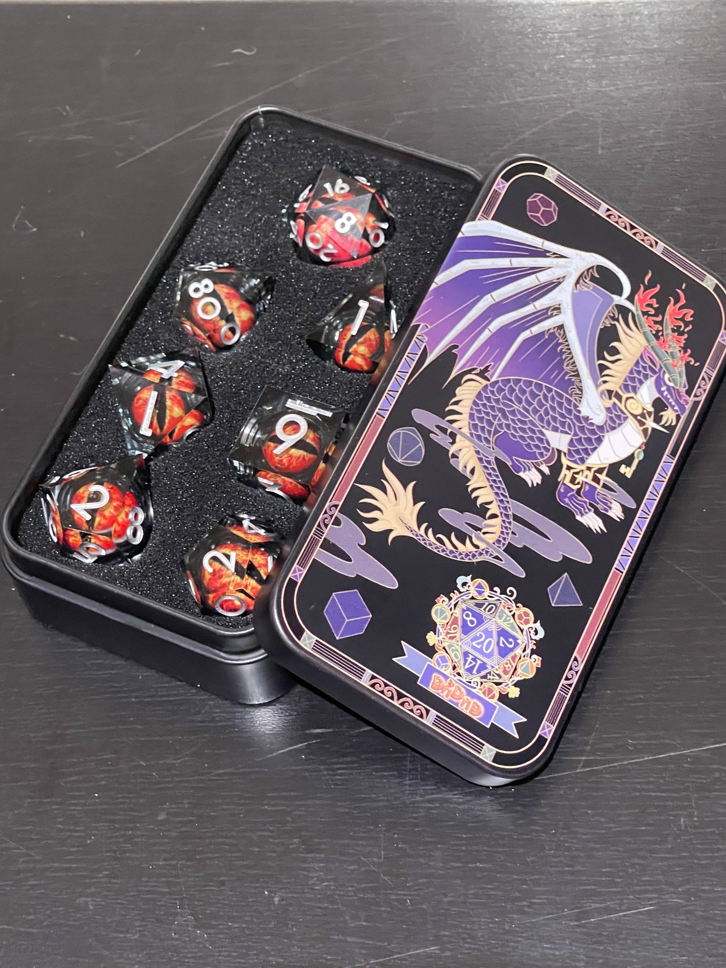 Dragon King's Eye Dice Set -Deluxe Case