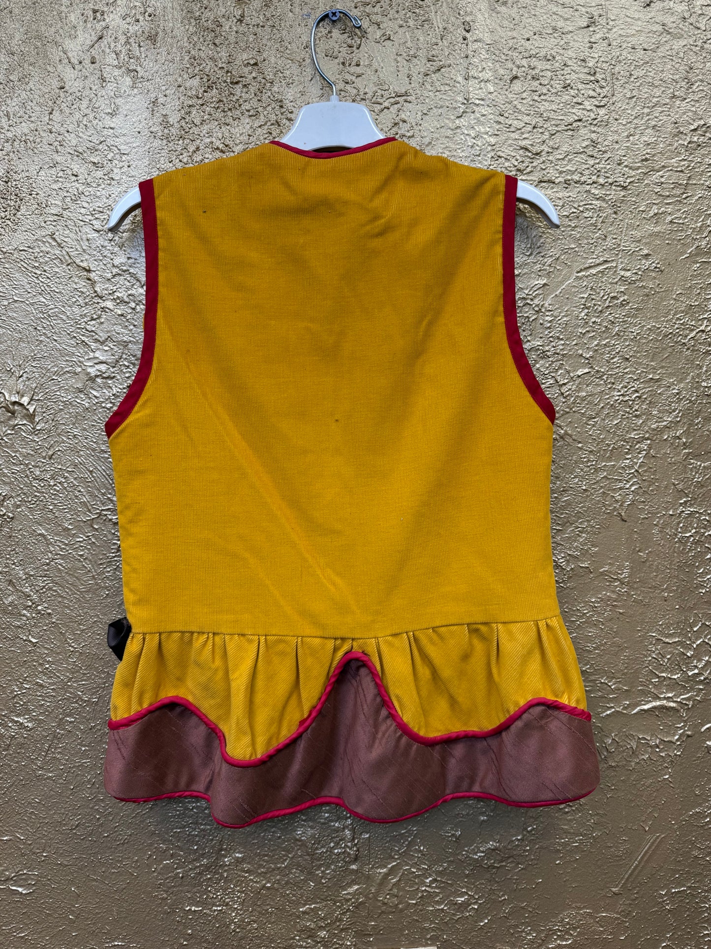 Costume - Fancy Gold Waistcoat w/Red piping