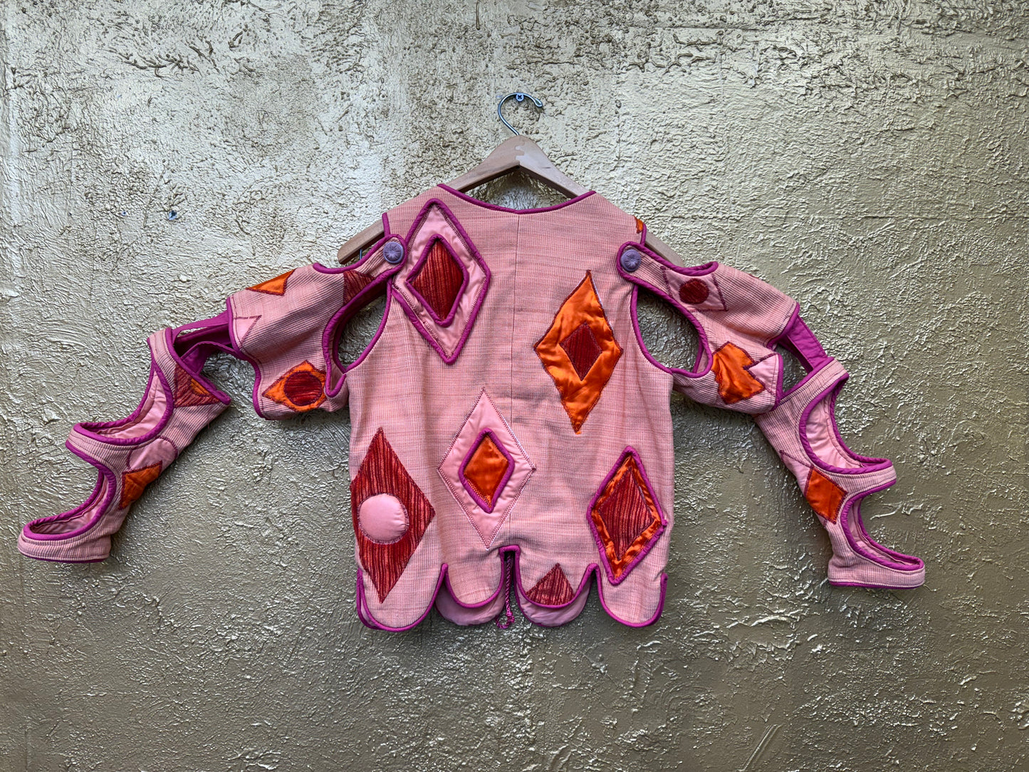Costume - Pink Jester's Waistcoat with Fancy Arms