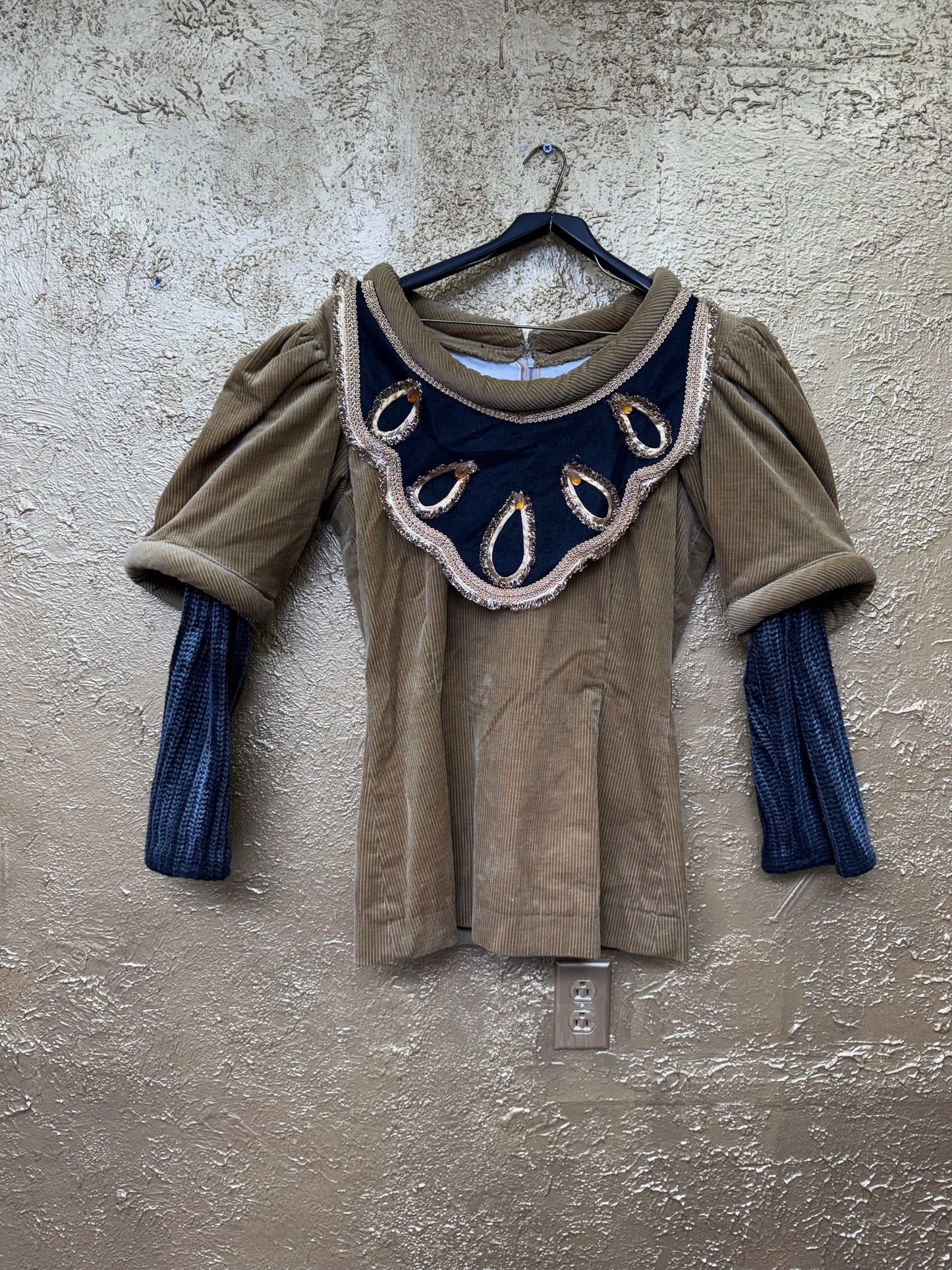 Costume - Heavy Corduroy Short Coat w/knit arms.