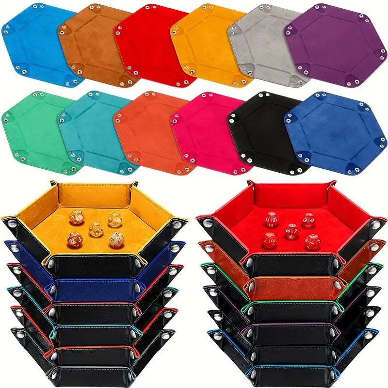 Foldable Dice 6-sided Tray - Assorted Colors