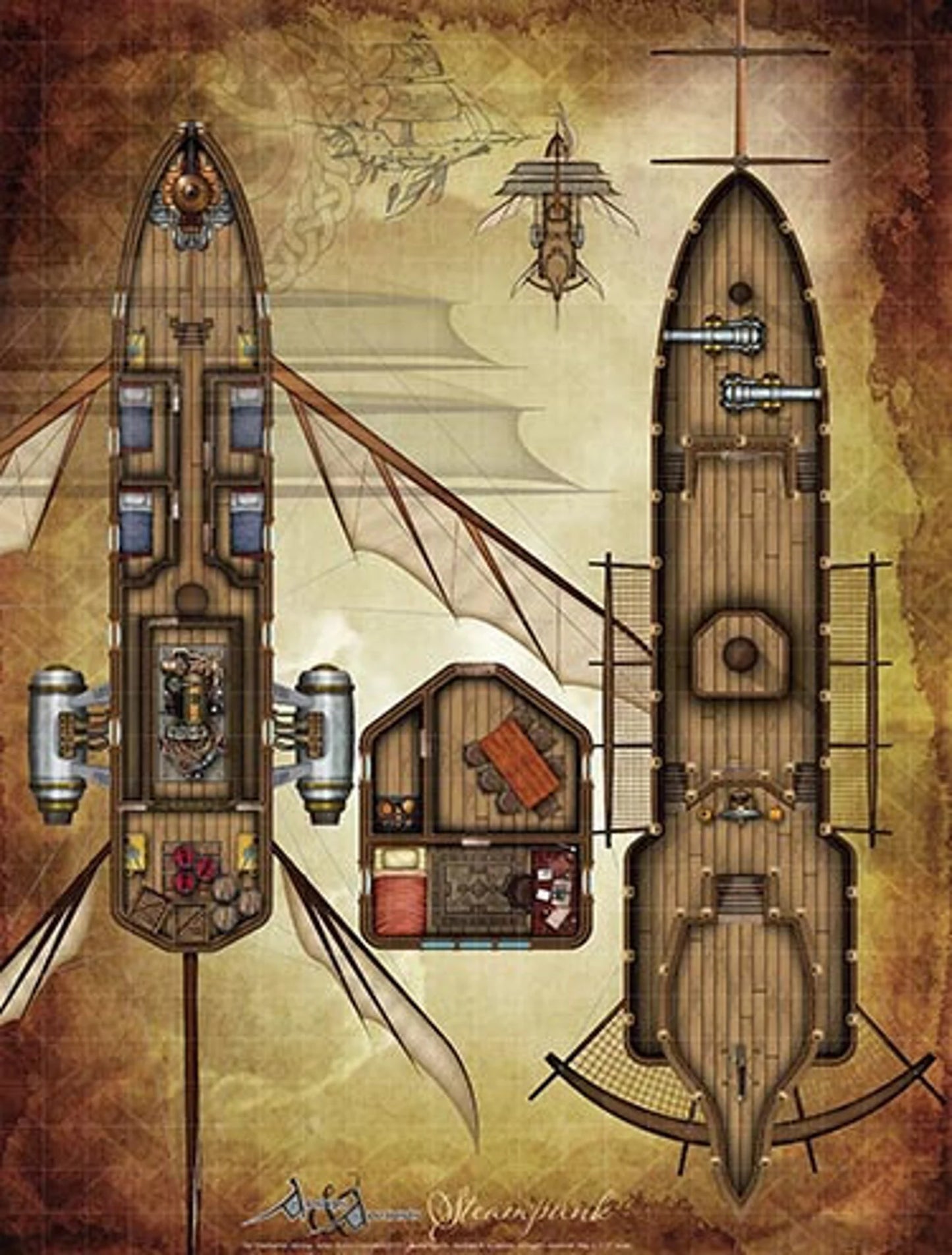 Airship Poster Map - The Windcutter