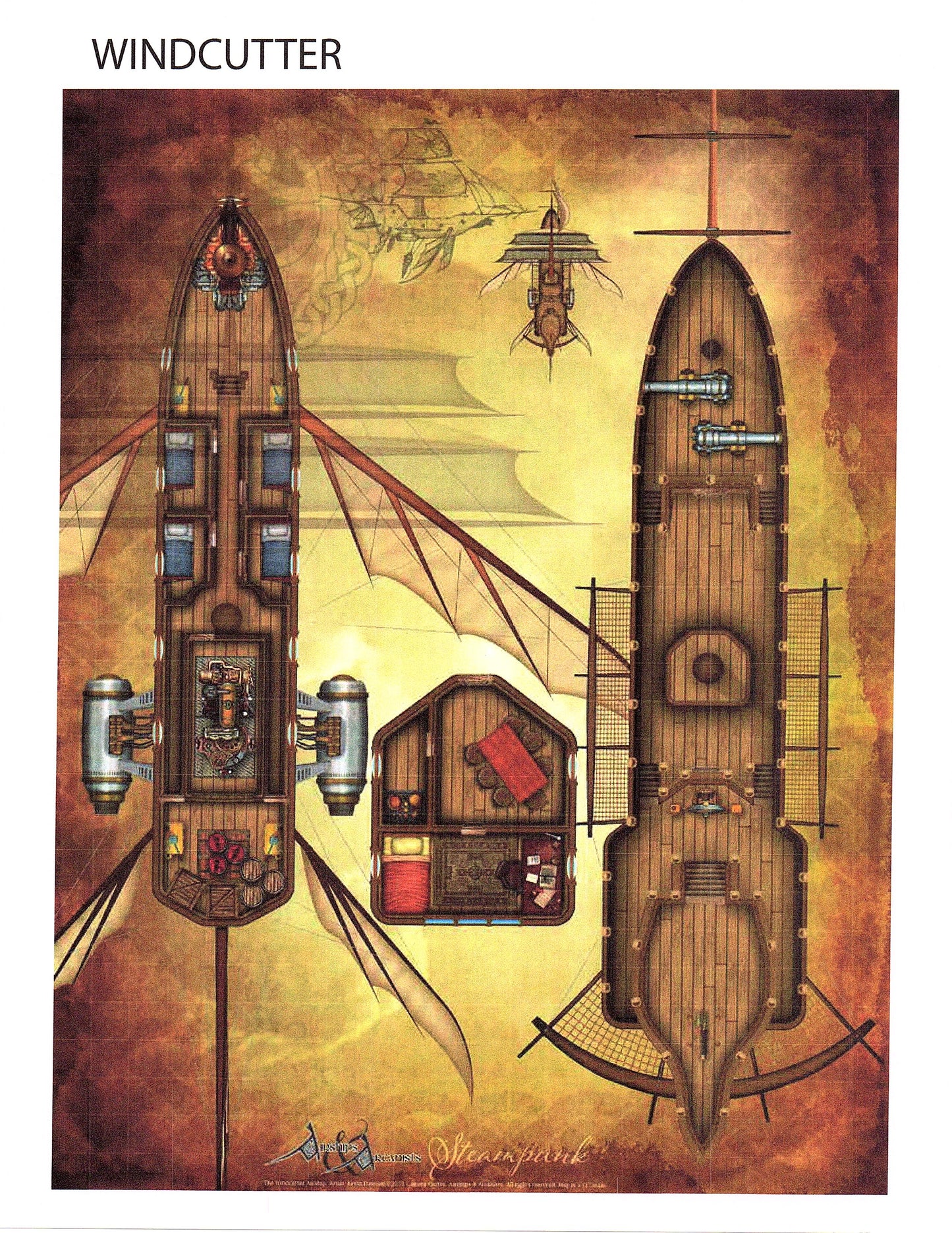 Airship Poster Map - The Windcutter