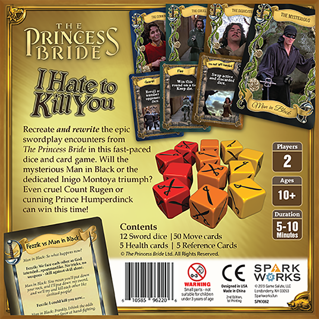 Princess Bride: I Hate to Kill You