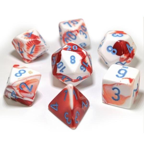 7-die-set Gemini Red-White/Blue - Conundrum House