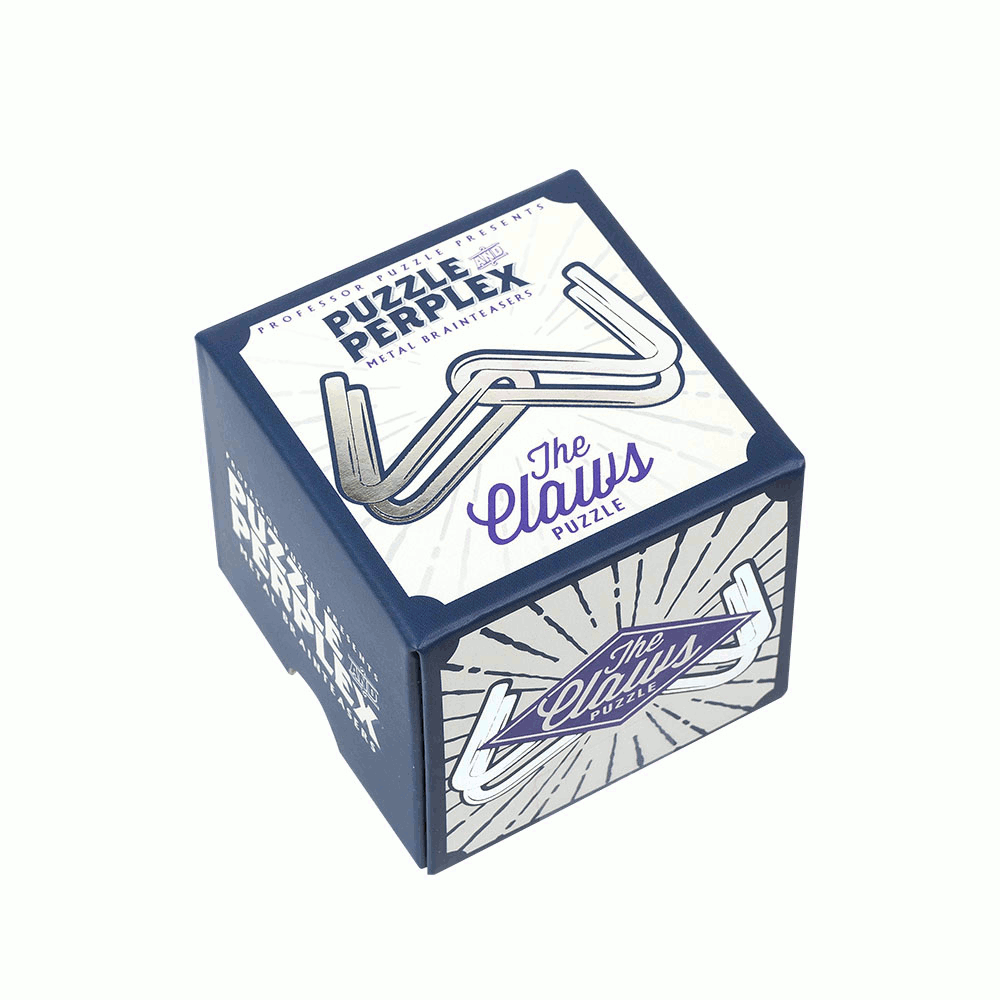 Conundrum House - Professor Puzzle Metal Brainteasers Puzzle and Perplex - The Claws. A weighty puzzle made out of solid polished steel - can you separate the two pieces?