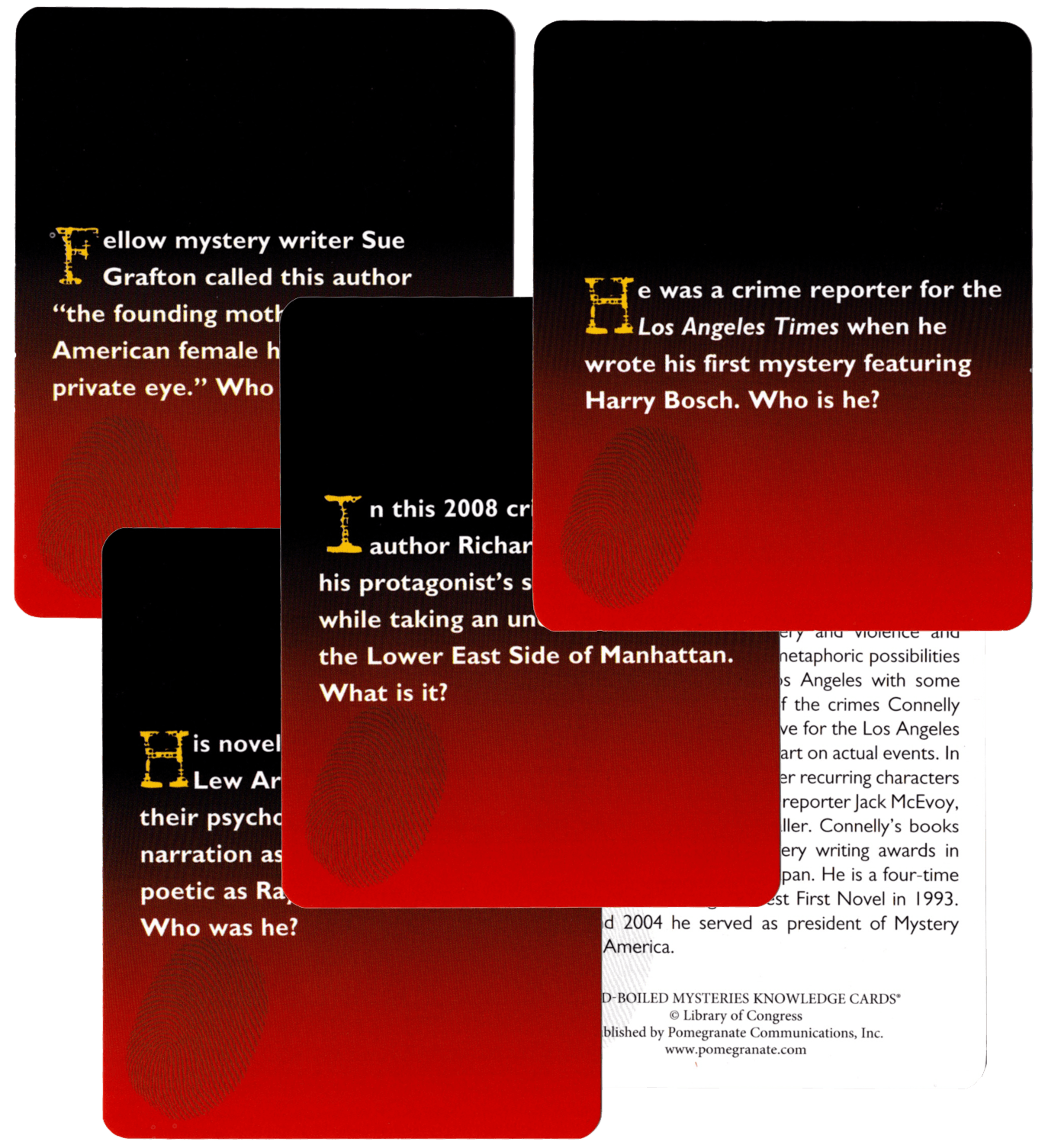 Hard-Boiled MYSTERIES - Authors and Sleuths Quiz Deck (Collectible-Out of Print) - Conundrum House