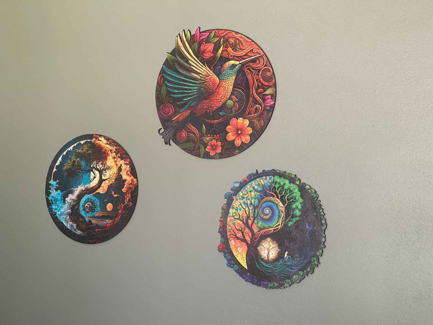 Round Wooden Laser-cut Puzzles
