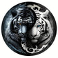Round Wooden Puzzles - Yin Yang Tiger - Black and White