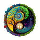 Round Wooden Puzzles - Starry Night Tree Ascension