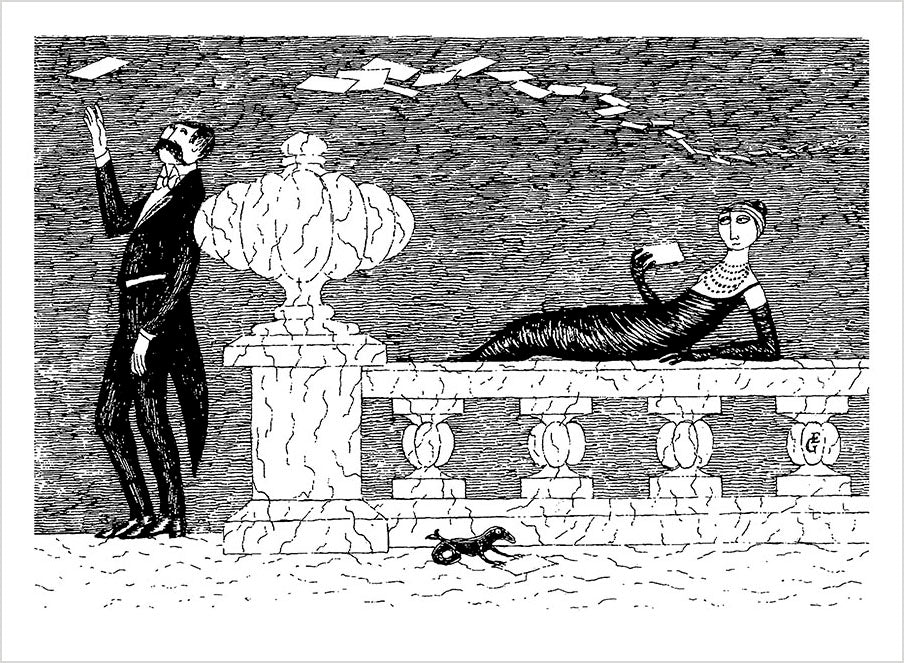 Edward Gorey: Mysterious Messages, Cryptic Cards, Coded Conundrums, Anonymous Notes Book of Postcards