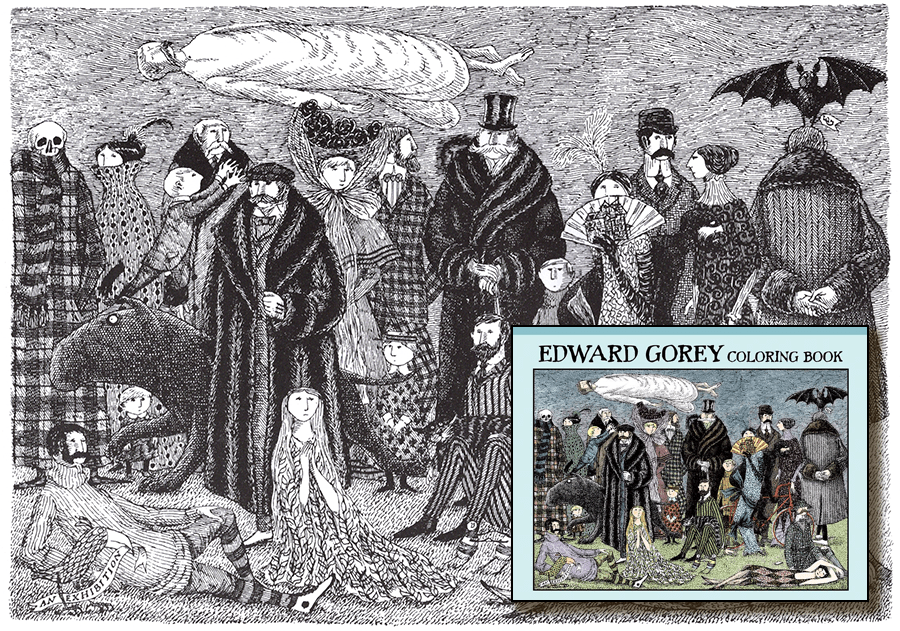 Edward Gorey Coloring Book - 10% OFF this product in June! - Conundrum House