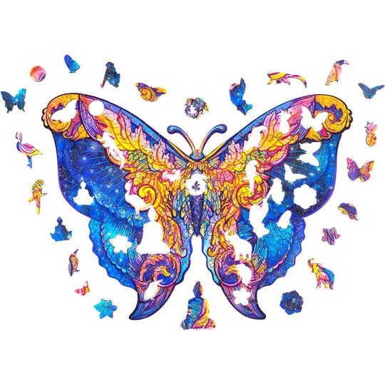 Unidragon Wooden Puzzle: Intergalaxy Butterfly