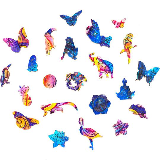 Unidragon Wooden Puzzle: Intergalaxy Butterfly