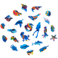 Unidragon Wooden Puzzle: Milky Whales 2 in 1