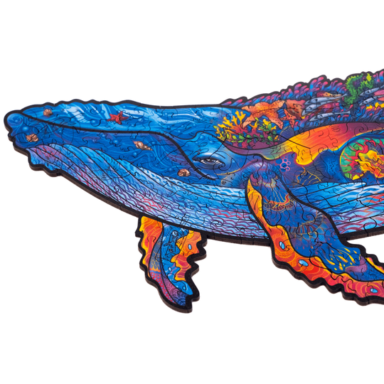 Unidragon Wooden Puzzle: Milky Whales 2 in 1